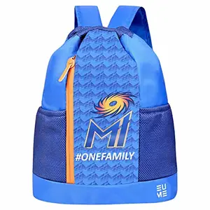 EUME Mumbai Indians 19 Ltrs Drawstring Backpack with 1 Compartment Men & Women Fit Up to 13.3 inch Laptop Royal Blue Color