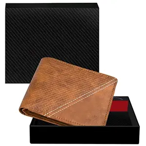 DUQUE Men's EleganceGent Made from Genuine Leather Luxury, Style, and Functionality Combined Wallet (JAC-WL33-Gold)