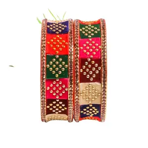 Suprimo fashion bangles Traditional Rajasthani Special Lakh Bangles Kada Set for Women & Girls (pack of 2)