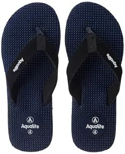 Aqualite Women LV-307 Slipper, Black/N.Blue, 5 UK/India