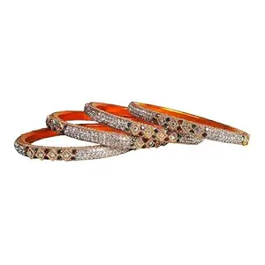 Traditional Bangles Kada for Women & Girls on Traditional & Festive Occasion Golden Color Set of 4. (2.6)