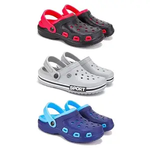 WINGSCRAFT-Lightweight Classic Clogs || Sandals with Slider Adjustable Back Strap for Men-Combo(3)-3017-3016-3019-8 Blue