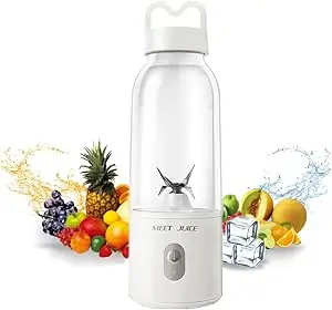 HXDream Portable Blender 500ml?Portable Personal Blender for Smoothie and Shakes?Powerful 4D Blades 4000mAh USB Rechargeable Juicer Cup