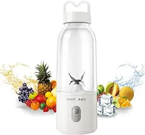 HXDream Portable Blender 500ml?Portable Personal Blender for Smoothie and Shakes?Powerful 4D Blades 4000mAh USB Rechargeable Juicer Cup