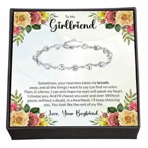 Bling Queen Personalized Jewellery Gift|Forever My Choice: A Love Letter to You, Beautiful Jewel with a Loving Greeting|Birthday Gift for Girlfriend|Soulmate's Valentine Present