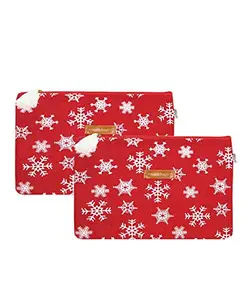Earthbags EARTHBAGS Pouch with Zipper- Pack of 2 (RED)