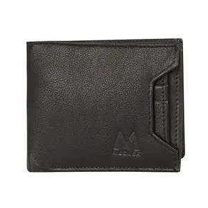 M MEDLER Formal Black Genuine Leather Men Wallet (7 Card Slots)