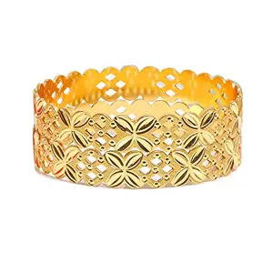 Suprimo Fashion Bangles Suprimo Fashion Golden Metal 2 Bangles kada for women & girls (2.10)