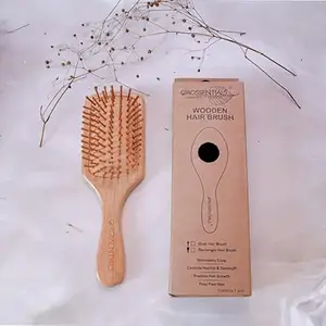 OROSSENTIALS WOODEN HAIR BRUSH RECTANGLE SMALL