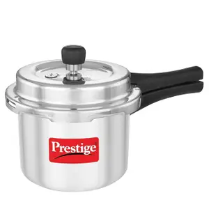 Prestige Popular Plus Svachh Virgin Aluminium Gas and Induction Compatible Outer Lid Pressure Cooker, 3 L