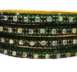 Generic Traditional Bangles Kada for Women & Girls on Traditional & Festive Occasion Set of4 (Green, 2.2)
