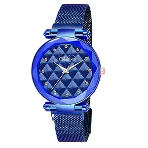 Shunya New Blue Stylish Designing Fashion Woman Ultra Watch for Gift,Party,Celebration Pack for Watch Woman & Girl's