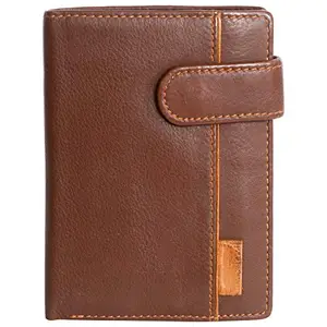 Leatherman Fashion LMN Genuine Leather Unisex Tan Wallet 4 Card Slots