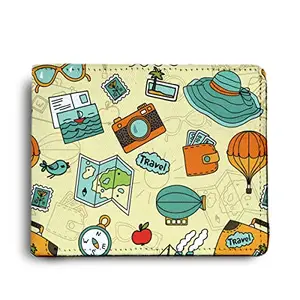 ShopMantra Goa Travel Accessories Printed Pu Leather Wallet for Men's