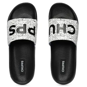 CHUPPS Cat-A-Mood Men's Sliders | Flip Flops with FOAM6 Upper Technology | 6mm Foam Snug Fit Cushioned Slippers | AirSoft Contoured Footbed Footwear | Durable and Stylish Sliders for Men