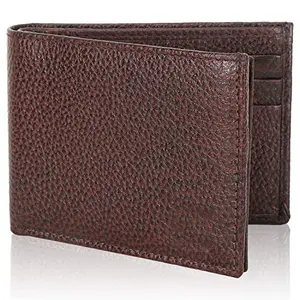 Designer Bugs Men's Genuine Leather Wallet Brown
