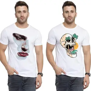 Rajdeep - Where Fashion Begins | DP-6851 | Polyester Graphic Print T-Shirt | for Men & Boy | Pack of 2
