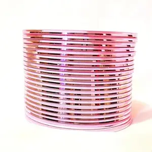 SHAZAIN Shimmering Metal Bangles Set For Women & Girls | Plain Bangles | Fancy Bangles | Traditional Women's Bangles | Fashion Jewellery- Set of 36