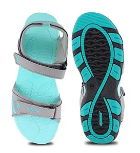 Sparx Women SS-591 Light Grey Mint Green Floater Sandals (SS0591L_GEGM_0004)