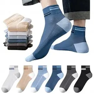 VAIDUE Cotton Ankle Length Socks for Men & Women – Pack of 6 Multicolor Soft Breathable Socks – Stretchable, Durable, Skin-Friendly Casual Socks for Daily Use, Gym, Sports & Office Wear