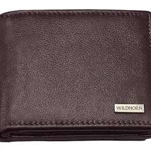 WildHorn Rfid Protected Leather Wallet For Men, Dark Brown