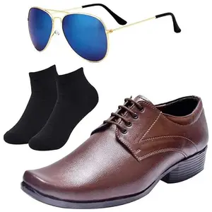 Vitoria Greaceful l Men Black Lace Formal Shoes with Black Socks & Blue Gold Avter/7