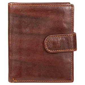 Leatherman Fashion LMN Genuine Leather Unisex Brown Wallet 4 Card Slots