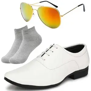 Vitoria Preferred l Men Black Lace Formal Shoes with Light Gray Socks & Red Gold Avter/9