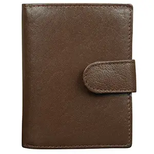Style98 Men's and Women's Leather Slim Card Case Holder Wallet (Brown)