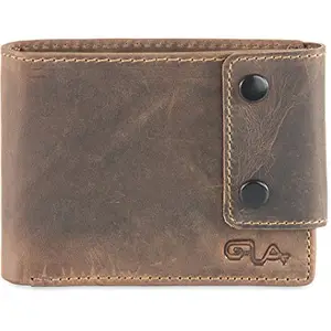 GLA Brown Leather Wallet for Men's 081