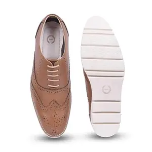 ASM Brogues Corporate Casuals for Men and Women Buy TAN Color Leather Brogues with Memory Foam Footpad. Size : 4 to 15UK - Article : SN30-GTAN (Numeric_6)