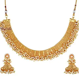 YouBella Jewellery Temple Coin Traditional Necklace Set for Women Jewellery Set with Earrings for Women