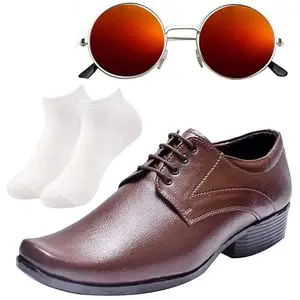 Vitoria Greaceful l Men Black Lace Formal Shoes with White Socks & Round Red/8