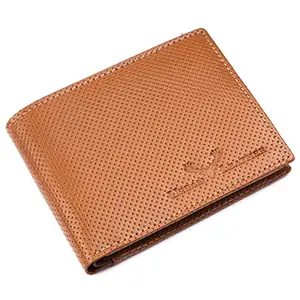 URBAN LEATHER Dark Brown Printed RFID Blocking Leather Wallet for Men | Men's Wallet | Gift for Men's (Punch Tan)