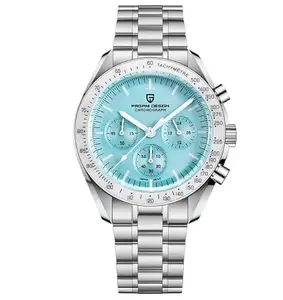 Pagani Design PD 1701 Ice Blue Moon Watch Chronograph Quartz Watch Sapphire Crystal 200m Waterproof Luminous Mens Wrist Watch