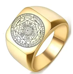 7 PROTECT -100% Pure Titanium Ring | The Seals of The Seven Archangels Protection for Mens and Others and Nagative Enargy