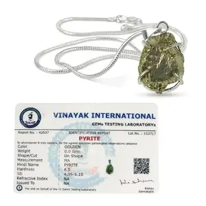 Oorjas Pyrite Pendant Certified (Pendant & Chain)