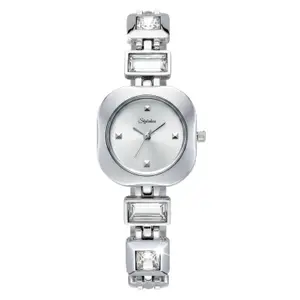 Visit the styledose Store styledose Luxury Round Dial in Square case with Ston Studded brecelet Strap Quartz Analogue Wrist Watches for Women's & Girls&Miss&Ladies