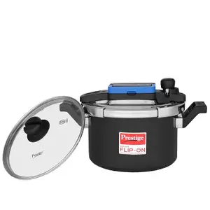 Prestige Svachh Flip-on Hard Anodised Spillage Control Outer Lid Pressure Cooker