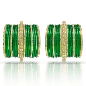 BANGLESKART Glass Bangle Set, Handmade Bangles, for Women's, (1Pair)