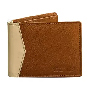 ABYS Raksha Bandhan Special Tan-Beige Genuine Leather Wallet & Rakhi Combo Gift Set for Brother (6608TNBG)
