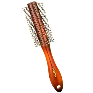 Ankita Round Hair Brush with Nylon Bristle|Brush with Strong and Flexible soft Bristles|For Grooming, Straightening, Smoothing, Detangling Hair, Ideal for Men & Women (B66)