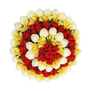 Arooman™ Hair Gajra Bun Flower Artificial Juda Bun Multicolor Pack of 1