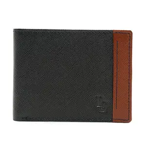 LOUIS STITCH Men's Denim Blue Italian Saffiano Leather Wallet RFID Blocking Slim Card Holder Multiple Slots Handcrafted Premium Wallets for Men Boys (Goel) (LSWL-SF-FS-BU)