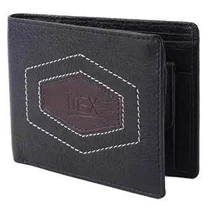 iMex Men's Stylish Genuine Leather Wallet (Black)