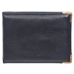 Leatherman Fashion LMN Genuine Leather Black Unisex Cardholder (3 Slots)