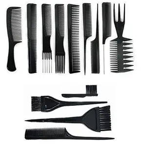 Fully Hair Combs Set Of 9 Pcs With Dye Brush Set 4 Pcs For Salon Use And Professional Use, Combo Of Hair Styling Tools, Pack Of 1