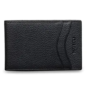 MAI SOLI Dollaro RFID Protected Antique Money Clip Bi-fold Genuine Leather Men's Wallet with Classy Gift Box- Black Red