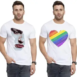 SST - Where Fashion Begins | DP-5406 | Polyester Graphic Print T-Shirt | for Men & Boy | Pack of 2