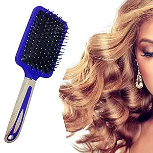 Ekan Paddle Flat Hair Brush With Wooden Handle For Detangling Professional Comb For Men And Women